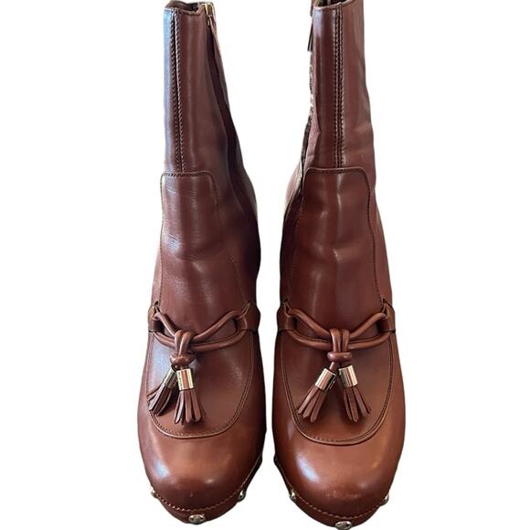 Yves Saint Laurent Vintage Close Toe Clog Geisha 90 Leather Booties EU40/US 10 - Picture 11 of 13